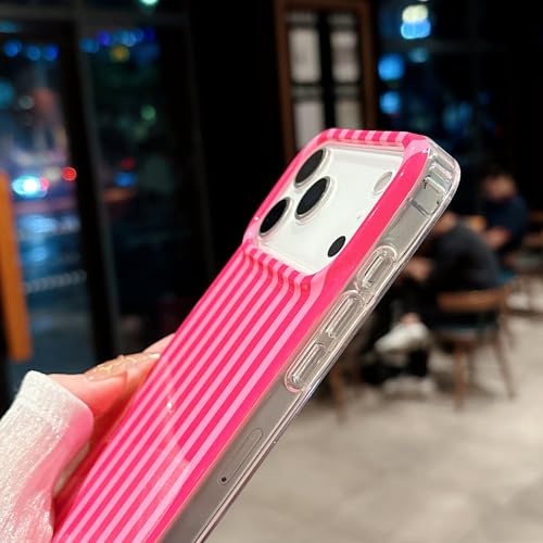 Coques magnétiques pour iPhone 16 Pro souples transparentes à rayures - 7