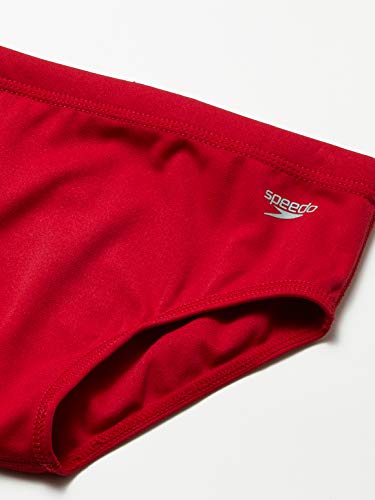 Speedo Solid Juvenil Sunga, Meninos, Vermelho, 14