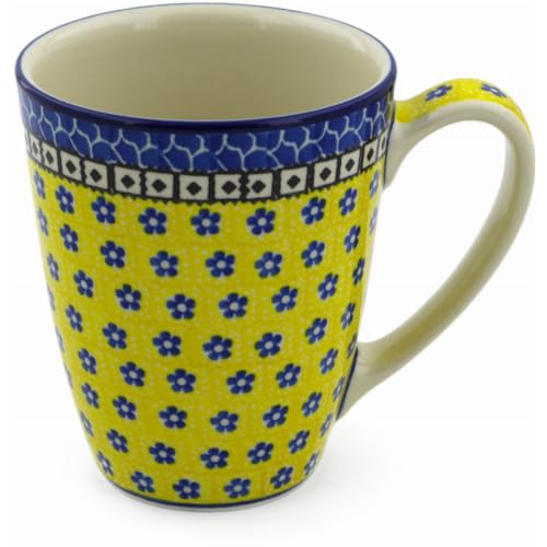 Taza Polmedia Polish Pottery 22 oz patrón Sunburst Daisies miniatura 2
