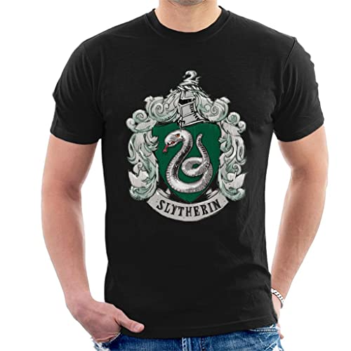T-shirt Harry Potter Serpentard en coton premium avec blason héraldique détaillé