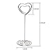 Table Number Card Holders Place Card Holder, 25 Pack Picture Holders for Tables, Heart Shape Photo Number Stands Menu Paper Card Clips for Wedding Party, Office, Restaurant (Silver)