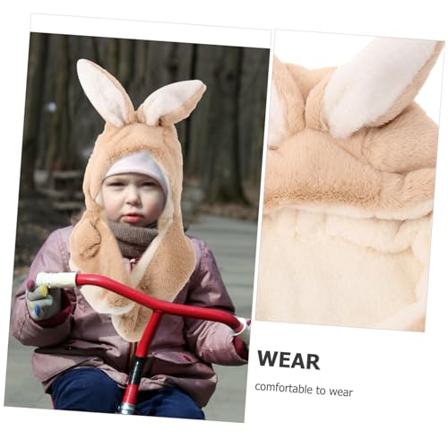 1pc Adorable Plush Boy Girl Hat Ear Covers for Warmth Autumn and Soft and Comfortable Boy Girl Headwear Cute Rabbit Design for Boys and Girls3