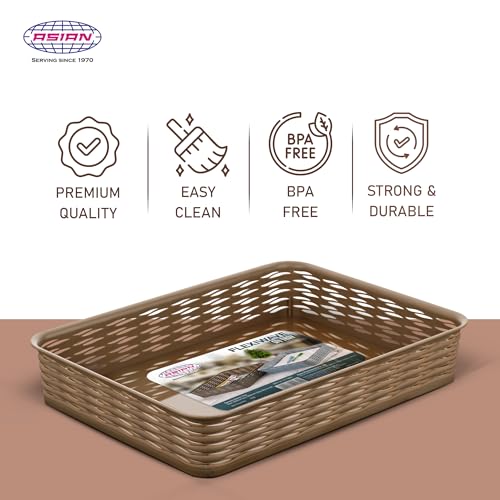Image of FLEXIWAVE A4 TRAY (POLY) COFFEE BROWN