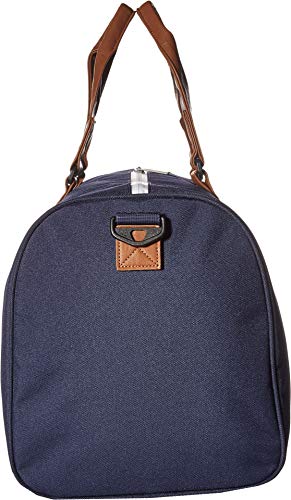 Image of Herschel Novel Duffel Bag, Peacoat /Tan Synthetic Leather, Mid-Volume 33.0L, Novel Duffel Bag