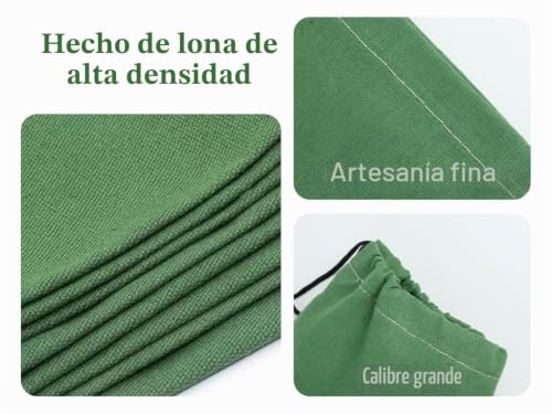Miniatura 3 de Kellegour Sacos De Arena De Lona Gruesa Reutilizables,6 Pcs Sacos De Arena Para Inundaciones 120 X 19 Cm,Bolsas De Arena De Barrera De Agua De Inundación Para Garajes,Puertas,Sótanos,Ventanas,Verde