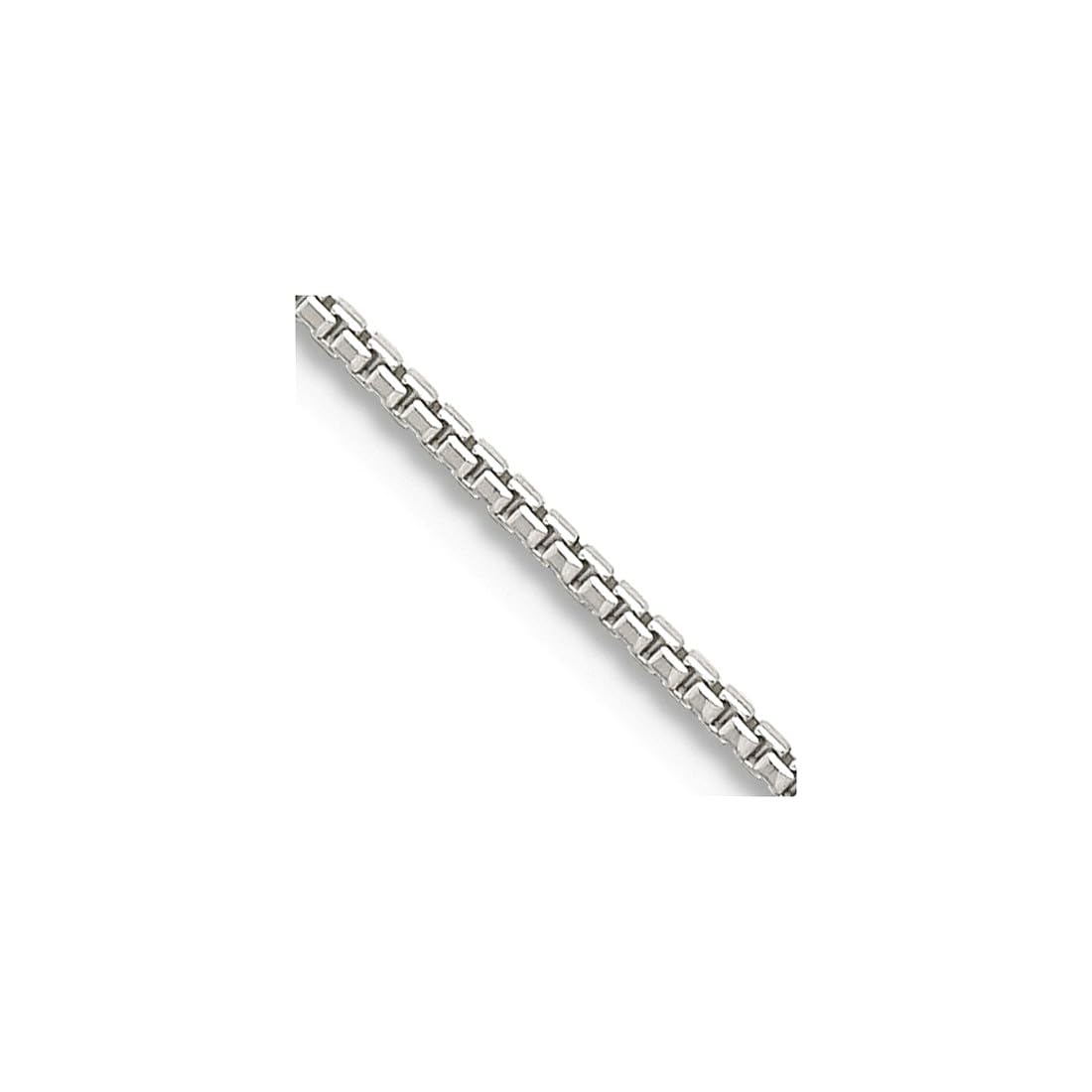 925er Sterlingsilber, achteckiger Federring, 1 mm, 8 Seiten, funkelnd, Box-Kette, Schmuck für Damen, 41 cm