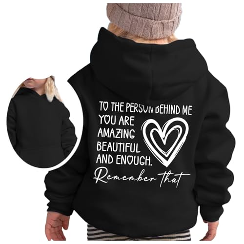 Toddler Boys Autumn Winter Hoodie Letter Printed Long Sleeve Casual Loose Kids Girls Sweatshirts for 13 to 14 Years
