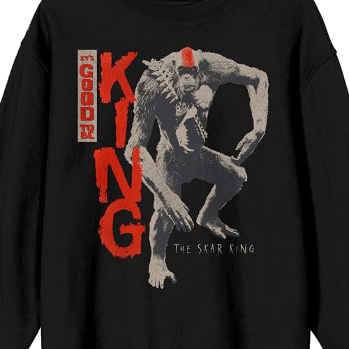 Godzilla vs. Kong It's Good To Be King Adult Black Crew Neck Sweatshirt2