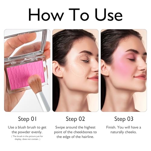 Kyda Pink Blush Powder, Make Up Pink Face Powder Face Blusher thumb #5