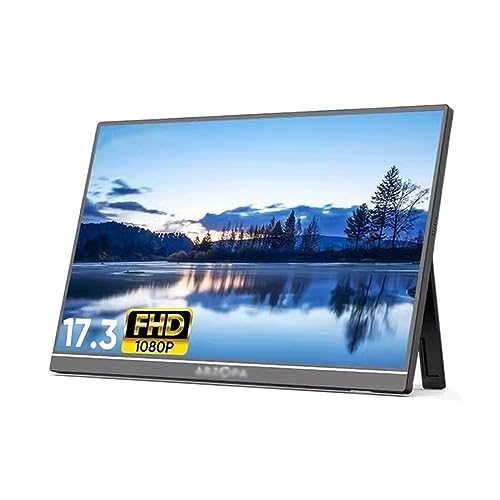 Image of Portable Monitors 17.3-inch Large Screen Monitor 1920 * 1080 Resolution 60HZ IPS Secondary Screen Laptop Expansion Screen Game Host External Screen