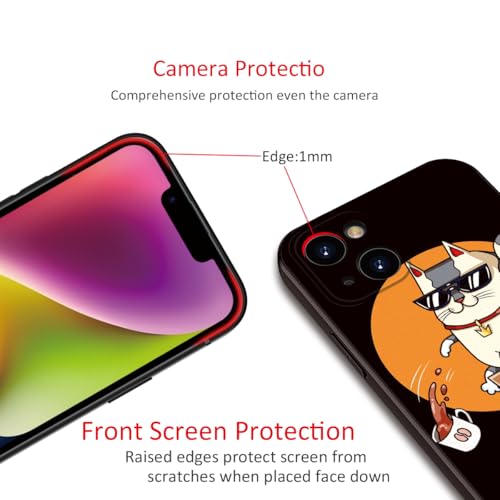 for iPhone 13 Case Cat Cute and Fashion Phone Case - 'I Do What I Want' Cartoon Design | Shockproof Soft Cover for Girls & Women (B2-Cartoon Cute cat)