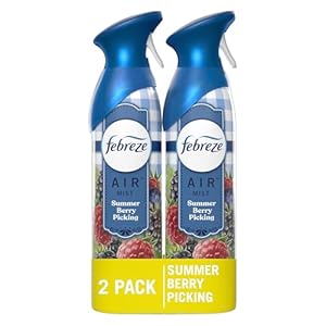 Febreze Air Freshener Spray, Odor-Fighting Room Spray, Summer Berry Picking Scent, 8.8oz, 2 Count