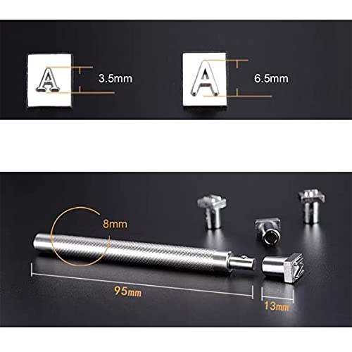 Hosioe 36 PCS Alfabeto, Letra e Número Conjunto de Estampadores de Couro Ferramenta de Estamparia Ca