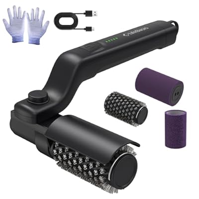 LifeBasis Cordless Electric Grill Brush, 2 in 1 Rechargeable BBQ Grill Cleaner Spin Scrubber with 360° Rotating Cleaning, 3-Speed Settings, Replaceable Brush Heads for Charbroil Grates – Black