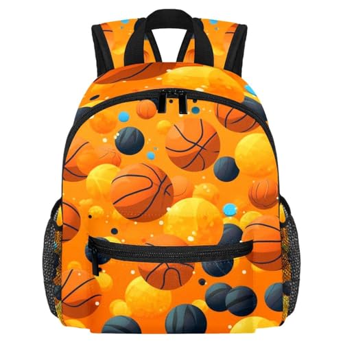 Sac à dos de voyage enfant basket orange pour l'école