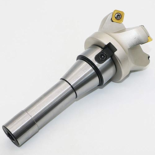 Image of 2.5 Inch Face Milling Cutter Holder KM12 63MM CNC end Milling Cutter + R8-FMB22 Shank Face Shell Mill Arbor + 4pcs SEHT1204 Carbide Inserts + 8mm Hexagon Wrench + T20 Wrench CNC Machine Tools