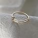 Magik 14K Gold Or S925 Silver Plated Double Line Adjustable Ring Color-Proof Ring (#03 Gold)