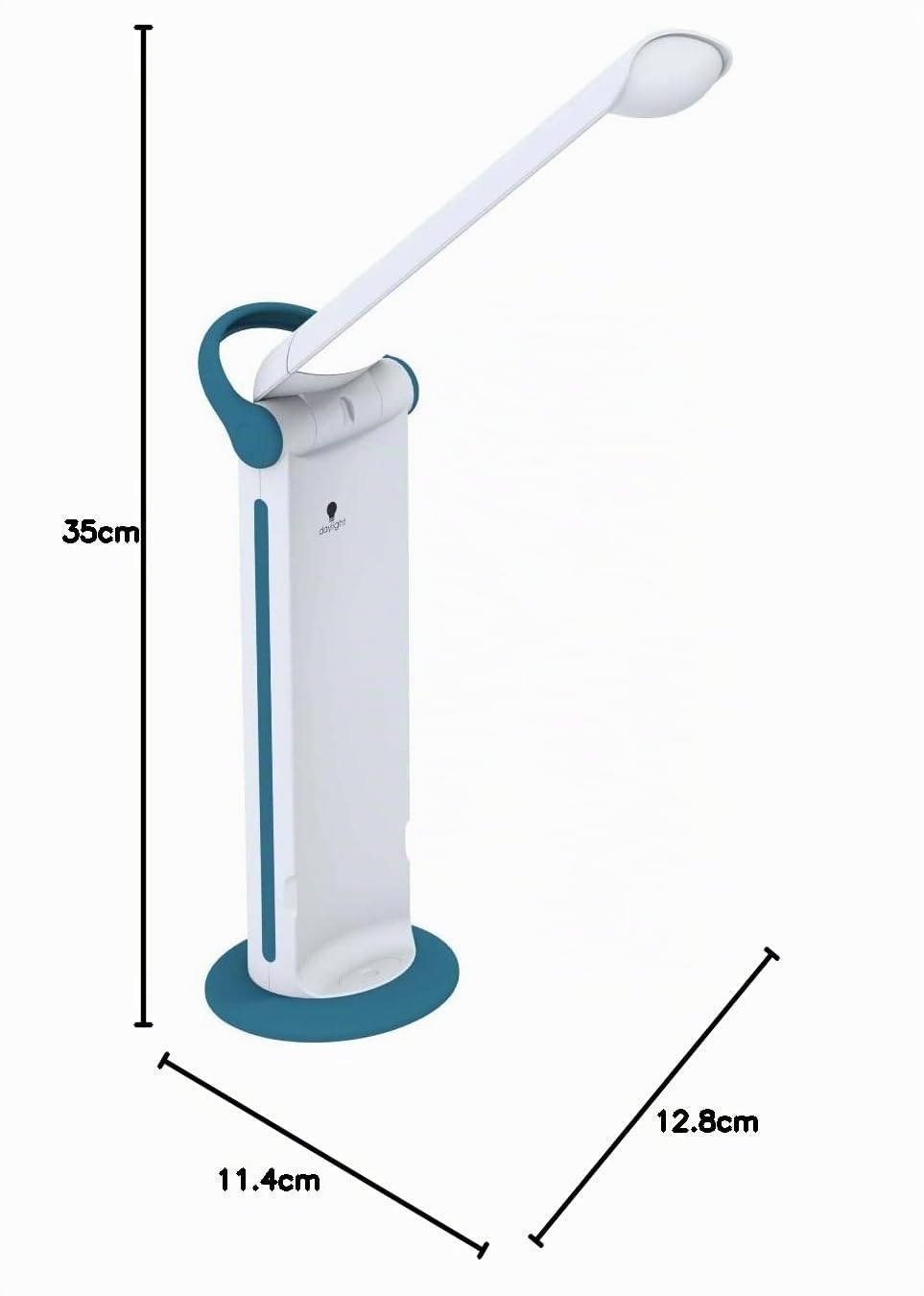 Daylight Twist 2 Go™ - Lámpara recargable y portátil con pantalla fácil de girar (LED de 6000 K, 3 niveles de brillo, hasta 8 horas de duración de la batería) - Perfecta para manualidades, lectura
