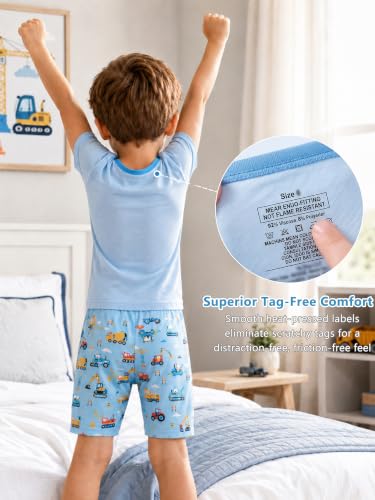 Boys Pajamas Set, Ultra Soft Viscose Kids Sleepwear, 2 Piece - image 6