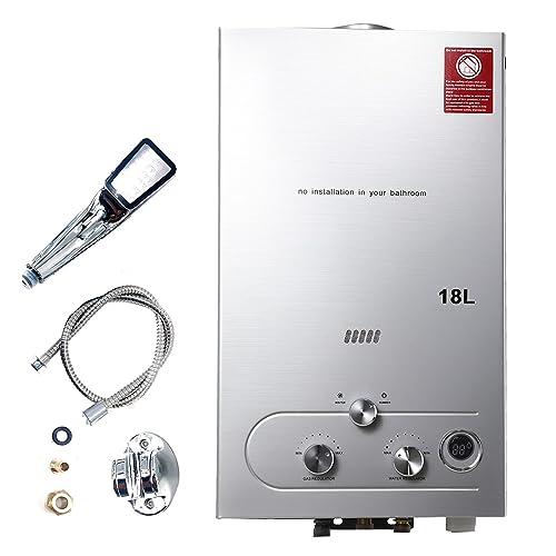 CDZHLTG Calentador de Gas GLP Propano, 18L 36KW Calentador de Agua de Gas, Calentador de agua...