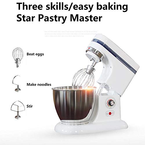 Knetmaschine Küchenmaschine Teigknetmaschine, Mit 7L Rührschüssel Aus Edelstahl Und 3 Aufsätzen, Knetmaschine Stufenlose… – Bild 3