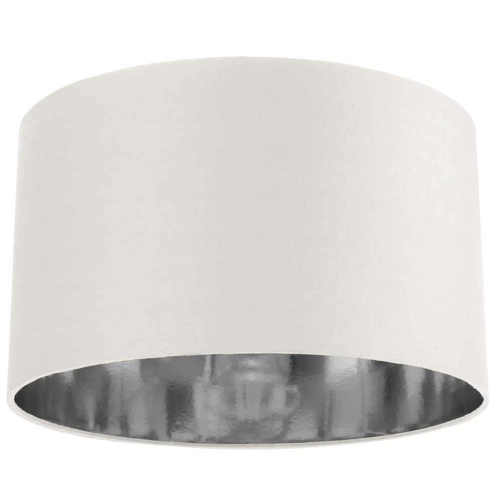 Contemporary and Chic Ochre Cotton 10" Table or Pendant Circular Drum Lamp Shade with Shiny Gold Inner - 60watt Maximum by Happy Homewares — view 29