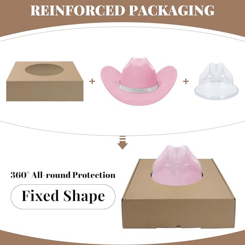 Image of Cowboy Hats for Women and Men with Wide Brim Felt Western Hats for Cowgirls and Cowboys