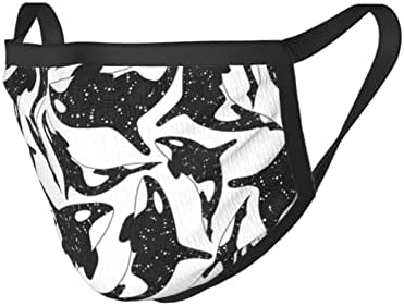 3 Pack Christmas Face Killer-Whale-White-Galaxy Mask,Adjustable Windproof Bandana,Reusable Mouth Cover,Unisex Adult Scarf