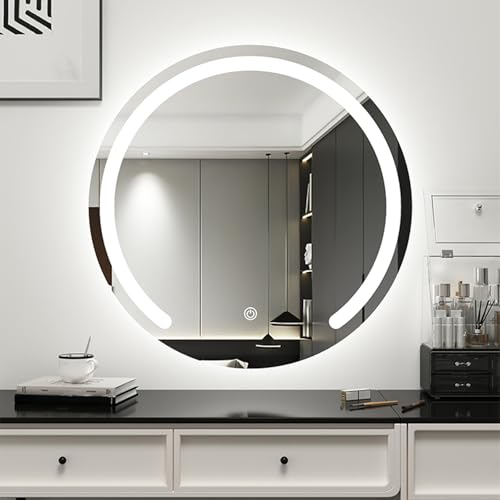 Miroir de salle de bain LED rond idéal pour illuminer votre routine maquillage