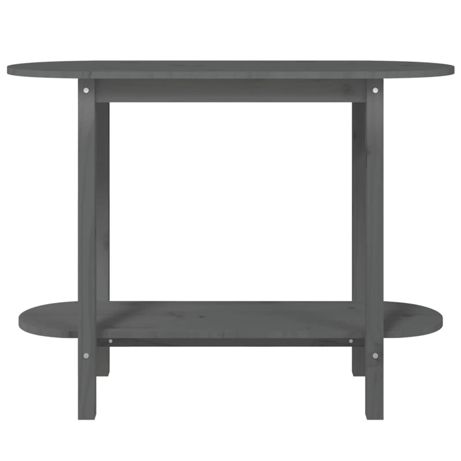 Homgoday Table console en bois massif de pin gris 110 x 40 x 80 cm, table console auxiliaire, étagère d'entrée, rangement, entrée, couloir, salon, chambre, tables basses, meubles