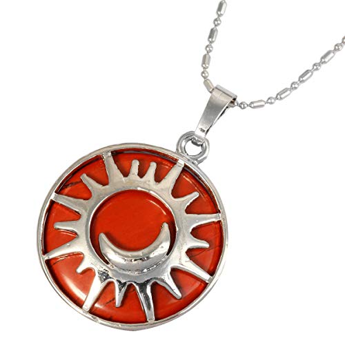 Nupuyai Tree Symbol Stone Pendant Necklace for Unisex, Pendants with Chain 19.5