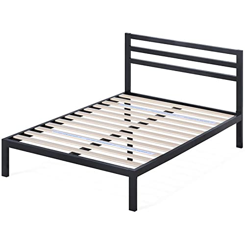 ZINUS Mia Metal Platform Bed Frame with Headboard / Wood Slat Support