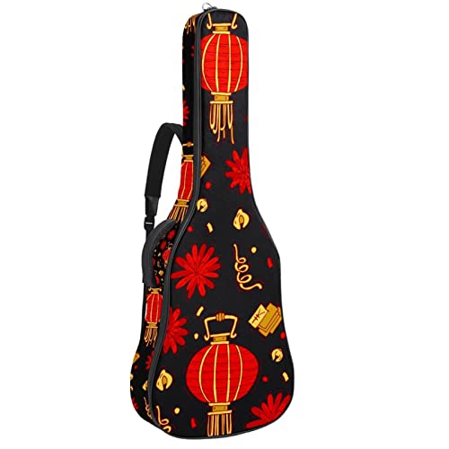 Sac à dos guitare acoustique étanche motif tropical 42.9x16.9x4.7 in Couleur 3 avec organiseur