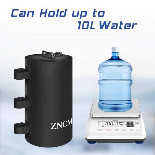 ZNCMRR Canopy Water Weight Bag 4 Pack 88 LBS Water Tent Weights Set of 4 Leg Weights for Gazebo Pop Up Canopies Tent (10L Black)