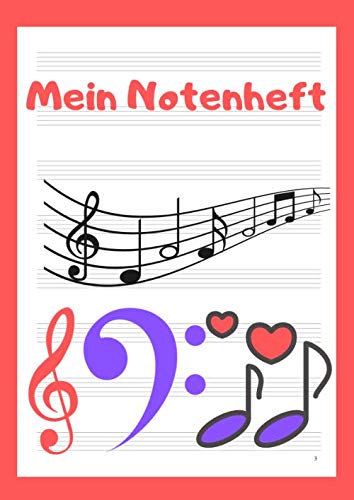 Notenheft Für Kinder: Notenheft Für Kinder: Große Linien Notenbuch Für Den Musik-Unterricht, A5 Blanko Anfänger Notenlinienheft, Musiktheorie Grundschule Waldtiere : Ruppodesign