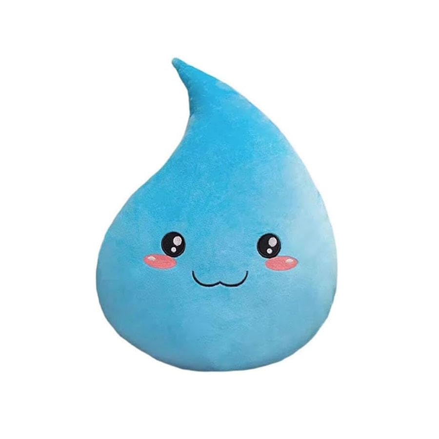 Peluche de gota de agua de 25 cm, diseño de dibujos animados, bonito artículo para niños, perfecto como decoración del hogar y regalo de cumpleaños para niños y niñas