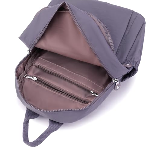 Image of Tanweibago Mini Nylon Women Backpacks,11L Small Ladies backpacks Casual Lightweight Women Shopping Travel Daypack (Grey)