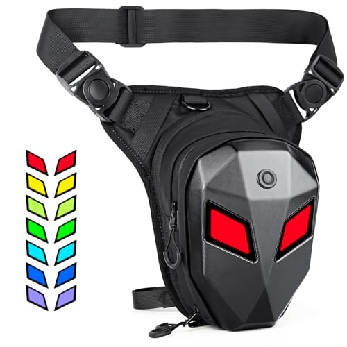 Untrxr Devil's Eyes Motorcycle Leg Bag for Men &...