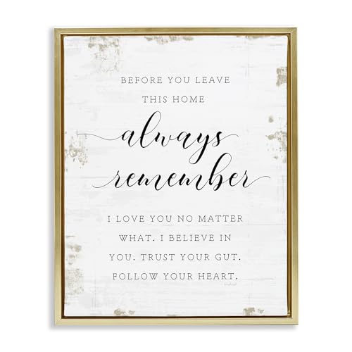 Always Remember Follow Heart, 16 x 20 Inch Canvas in Floater Frame