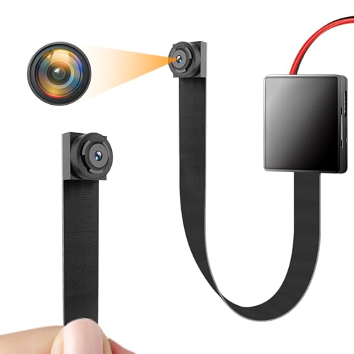 Immagine prodotto: HGYGHO 64GB Mini Telecamera, 1080P DIY Piccola Videocamera con Batteria 2000mAh, 11 Ore di Lunga Durata Della Batteria Mini Telecamera di Sorveglianza Sicurezza con Rilevamento del Movimento(No WiFi)