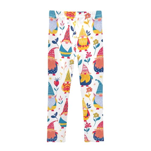 Kids High Waist Cute Gnome Dwarfs Spring Leggings for Toddler Girls 4T 202b53452