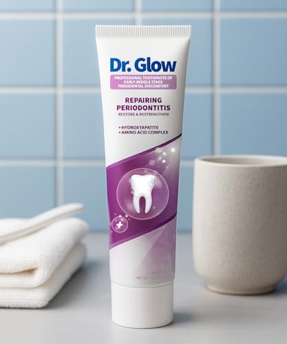 Dr. Glow Zahnpasta Für Zahnfleisch Entzündung Und Parodont - Fluoridfrei Gegen Mundgeruch, Hydroxylapatit Zur Zahnfleischrückgang, Zahnsteinentferner Für Starke Zähne, 100g