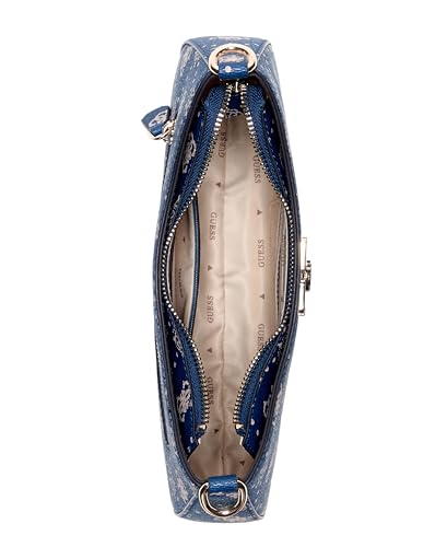 Image of GUESS Emelie Logo Top Zip Shoulder Bag