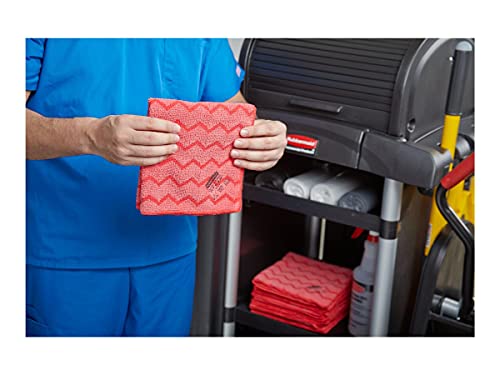Rubbermaid Commercial Q620Red Hygen Microfiber Cleaning Cloths, 16 X 16, Red, 12/Carton #TOP4