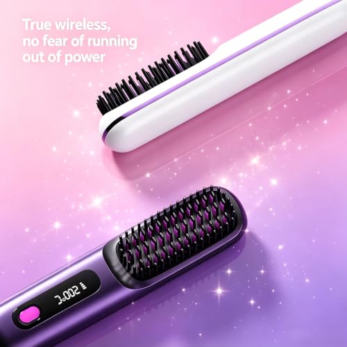 Plancha de cabello inalámbrica Hyokyche negra mini miniatura 6