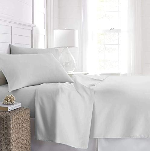 Beckham Hotel Collection Queen Fitted Sheet, Set of 2 Sheets with Deep Pockets, White