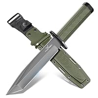 TAN REN – TAN REN Outdoor Messer D2 Stahl, Bushcraft Messer mit Scheid