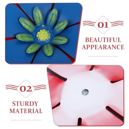 Décoration murale en fer rouge fleurs 3D pour raviver un mur blanc