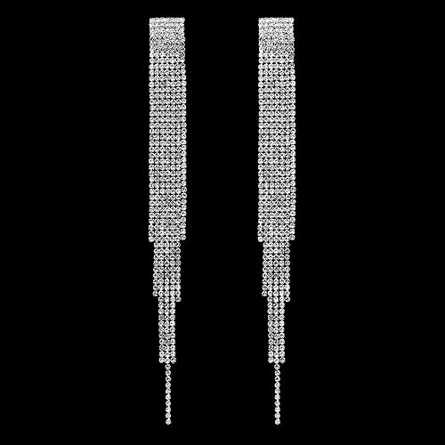 Bijoux de vacances raffinés et longs pendentifs d'un éclat argent d'exception