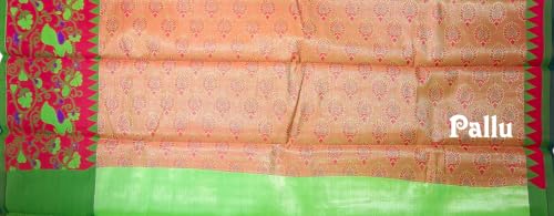 Image of VFCollections - POchampally Kalamkari Pattu Cotton SIlk Saree with Blouse Piece For Women